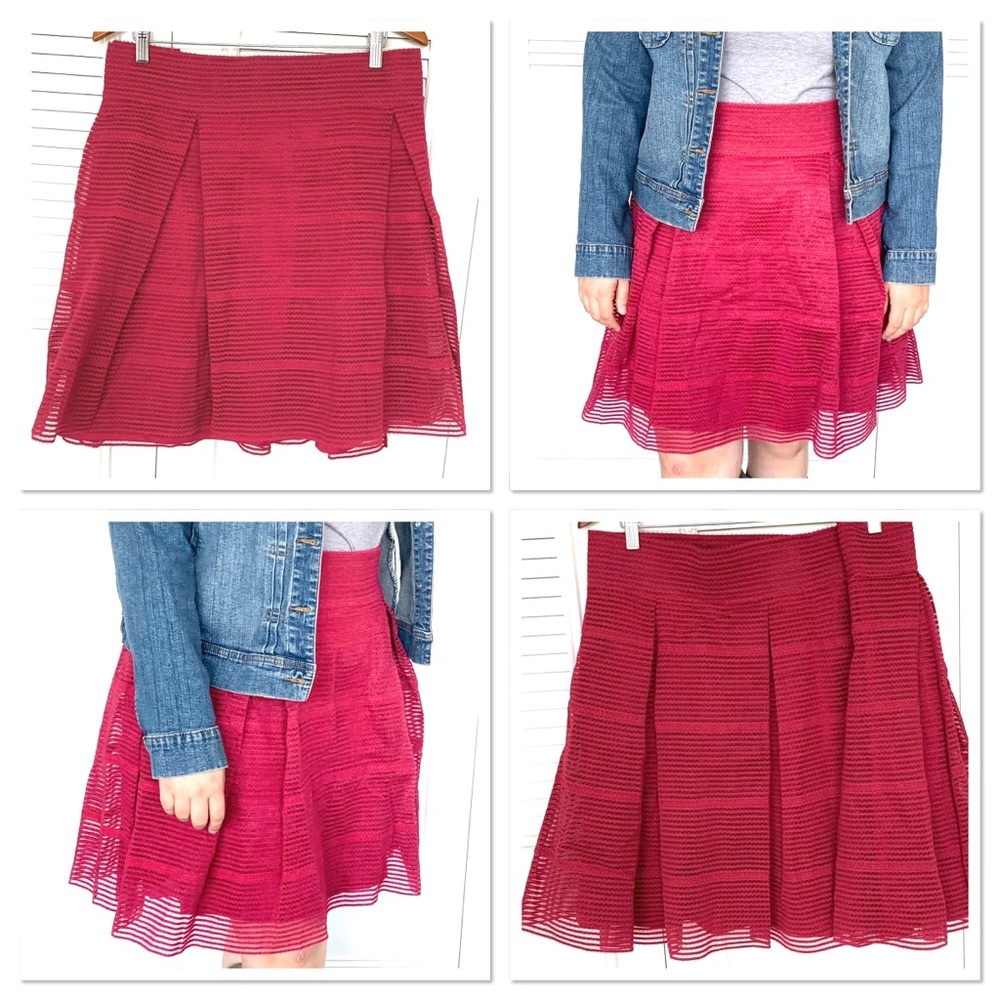 Torrid Striped Sheer Lace Flared Skirt - Picture 6 of 8